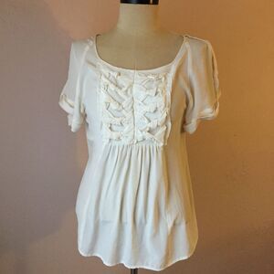 Nanette Lepore Dream a Dream Silk Top 8 Ivory